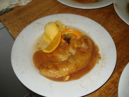 Bananes flambées (Ma  spécialité )
